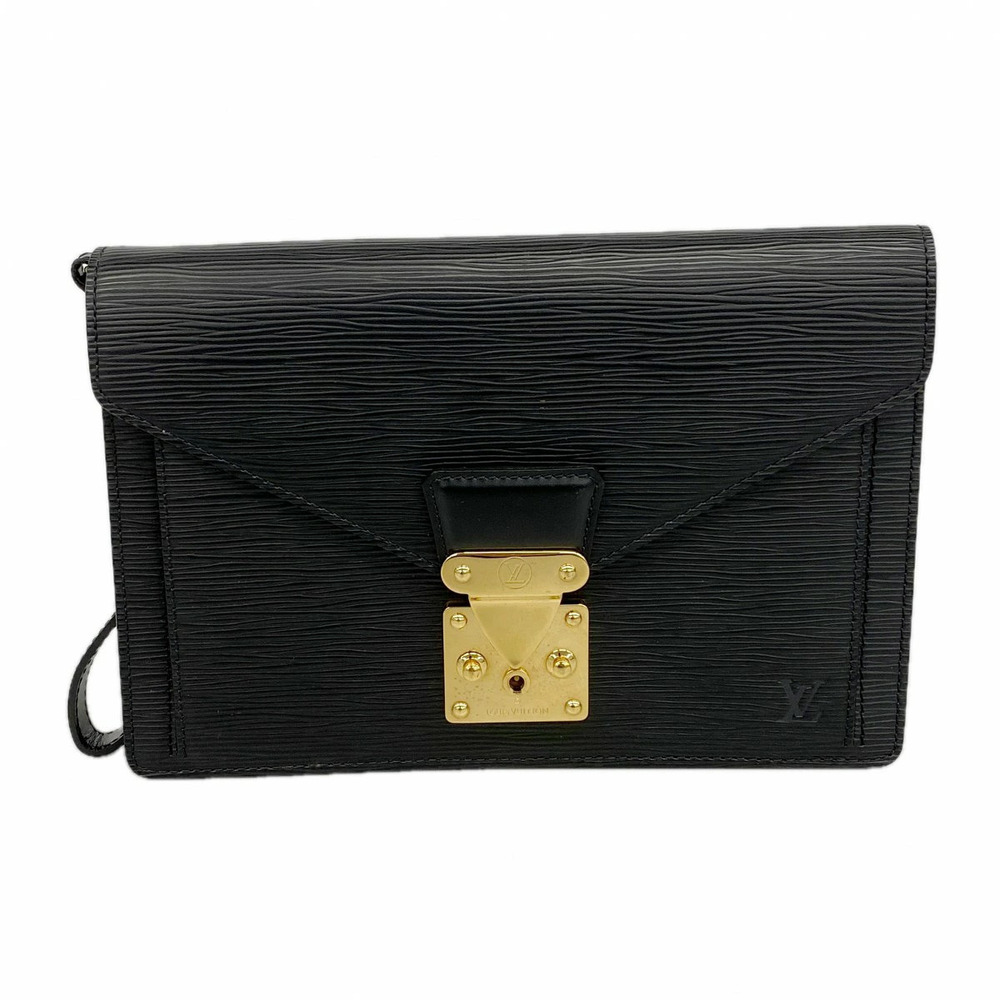 Louis Vuitton Clutch Bag Epi Pochette Serie Dragonne Noir Black